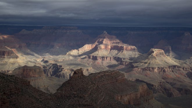 The Grand Canyon, February 17, 2016, from near the El Tovar Hotel on South Rim.