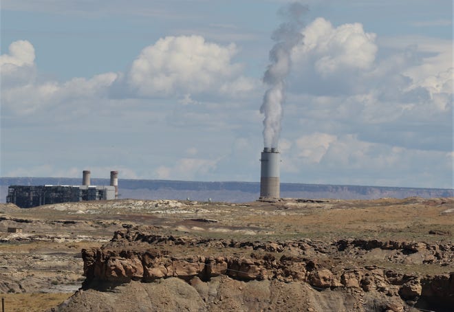 Four Corners Power Plant is pictured, Thursday, Aug. 1, 2019, from Navajo Mine.
