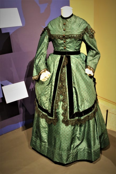 A Victorian era gown is displayed as part of the "Inside Out" exhibition opening this weekend at the Farmington Museum at Gateway Park.