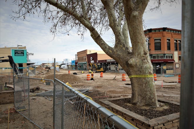 City officials say progress on the Complete Streets downtown renovation project remains on schedule despite the economic disruption caused by the coronavirus pandemic.