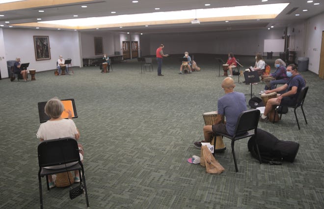 When professor Teun Fetz's African drumming class met on Aug. 24, 2020, on the San Juan College campus in Farmington, it did so in a room roughly the size of a basketball court.
