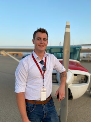 Michael Mead, a 2013 Farmington High School graduate, is training new pilots as an instructor with Roadrunner Flight School at Four Corners Regional Airport.
