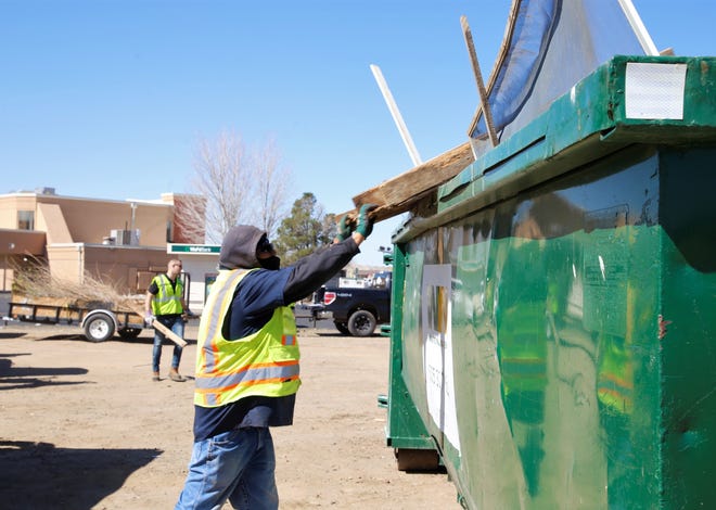 Employees from the City of Farmington helped residents unload debris during the Spring Dumpster Weekend on April 10 at Berg Park in Farmington.